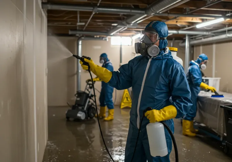 Basement Sanitization and Antimicrobial Treatment process in Marion, KY